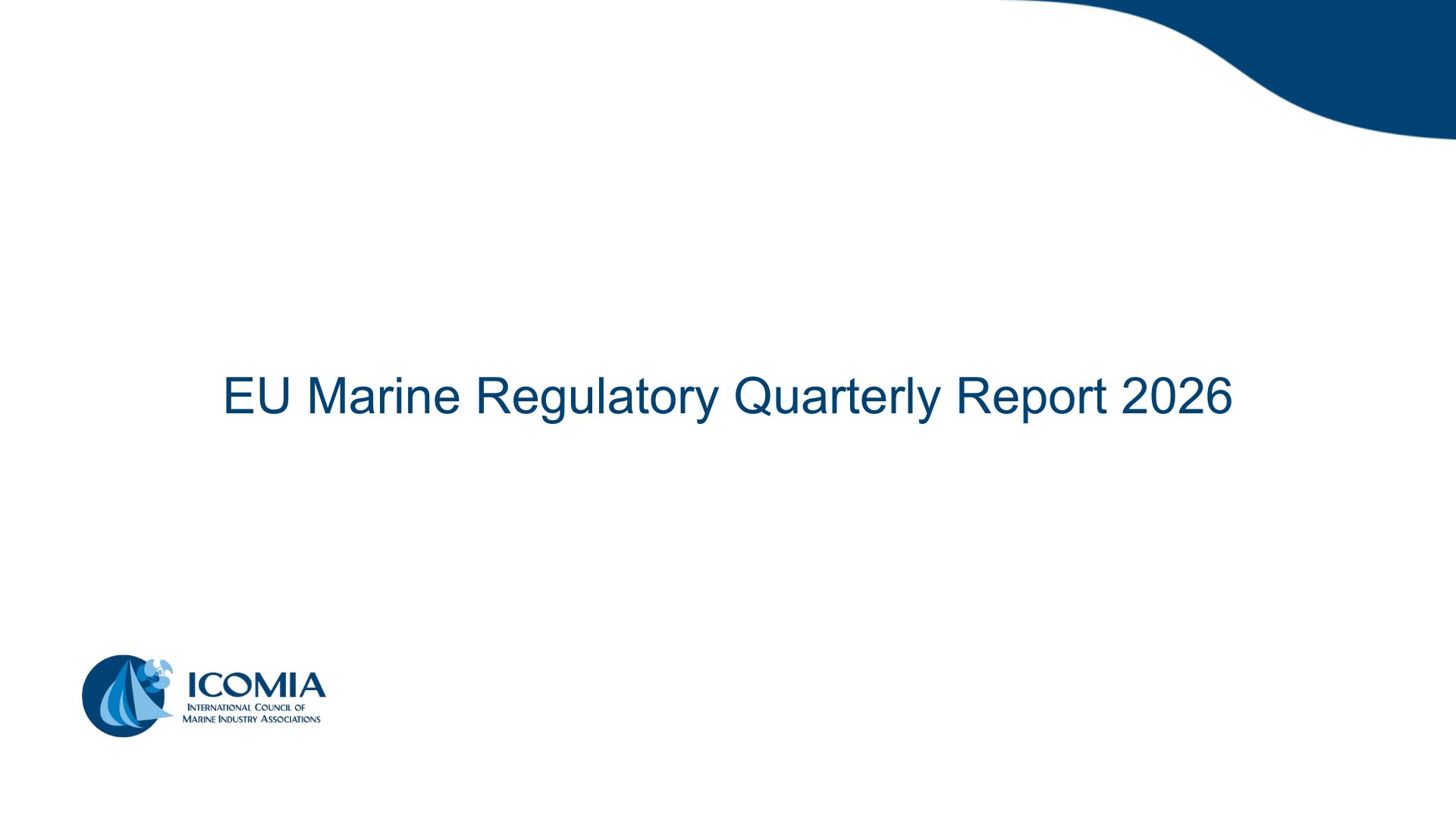 EU Marine Regulatory Quarterly Report 2026
