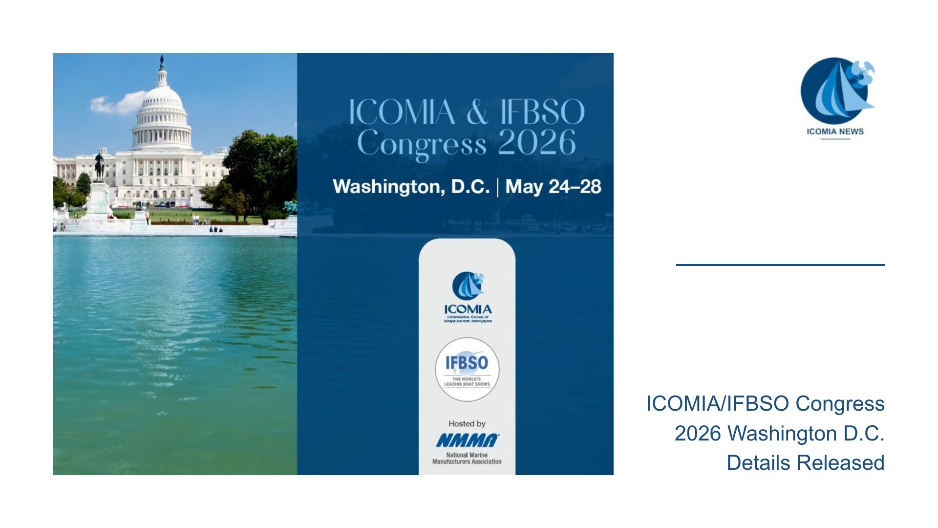 ICOMIA/IFBSO Congress 2026 Washington D.C. Details Released