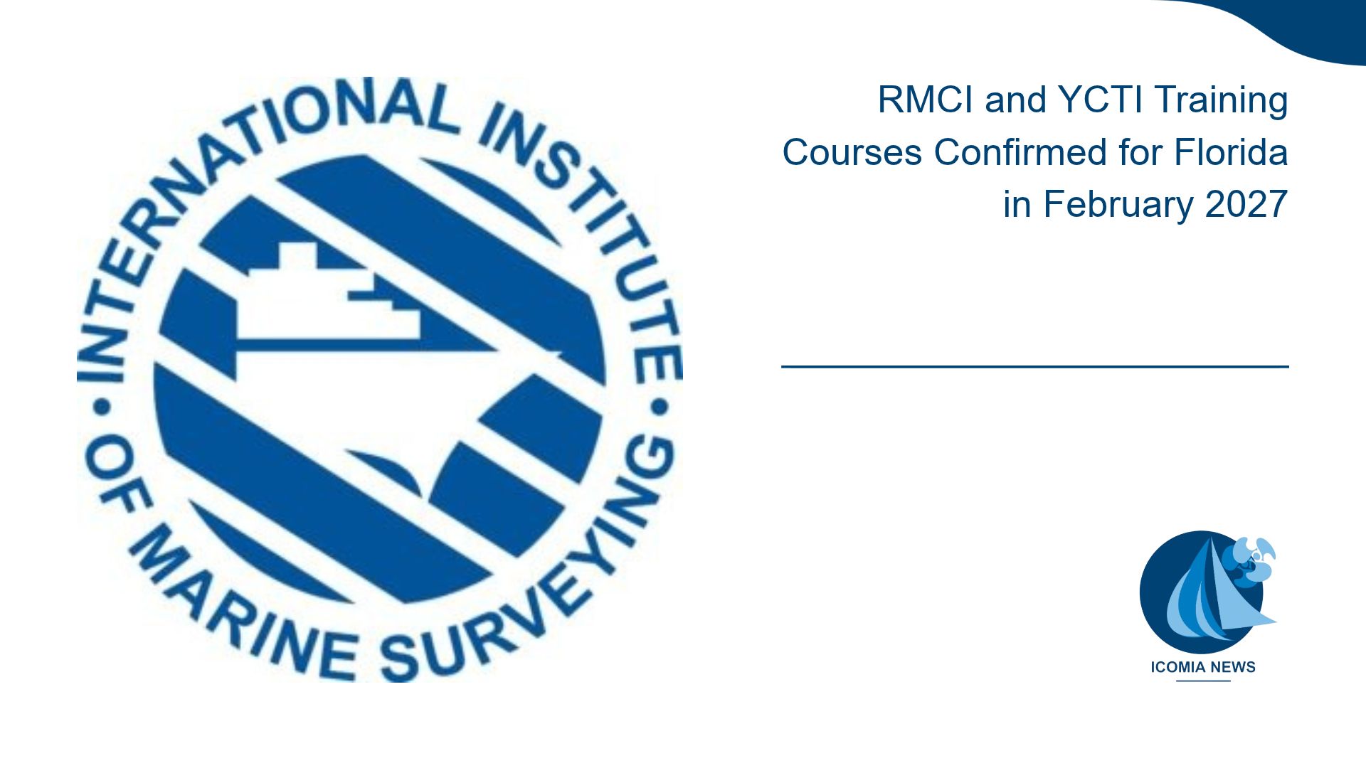 RMCI and YCTI Training Courses Confirmed for Florida in February 2027